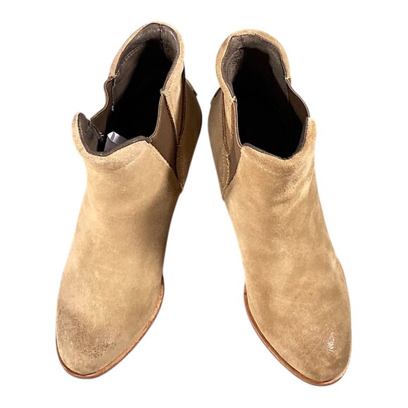 Sorel Boots Womens 7.5 Tan Nubuck Wedge Chelsea Ankle Booties After Hours Chic - Picture 12 of 15